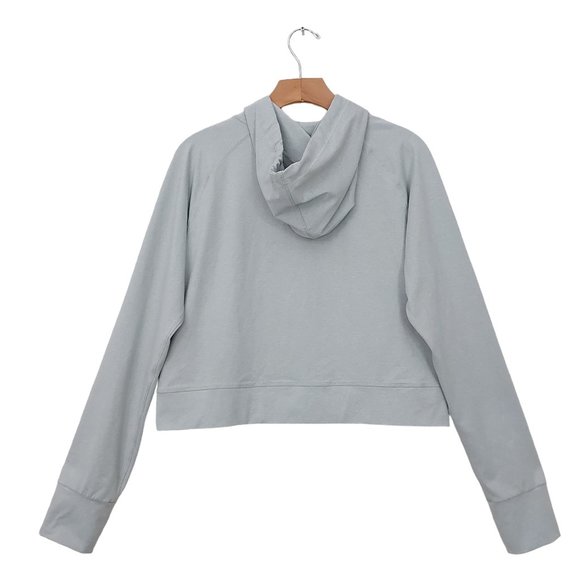 Yogalicious Hoodie Womens Large Light Gray Full Zip Crop Soft Fabric Athletic - Picture 6 of 10